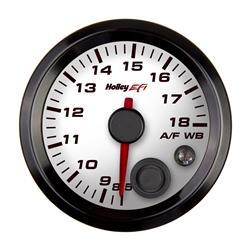 Holley EFI White Air/Fuel ratio Analog Display Gauge